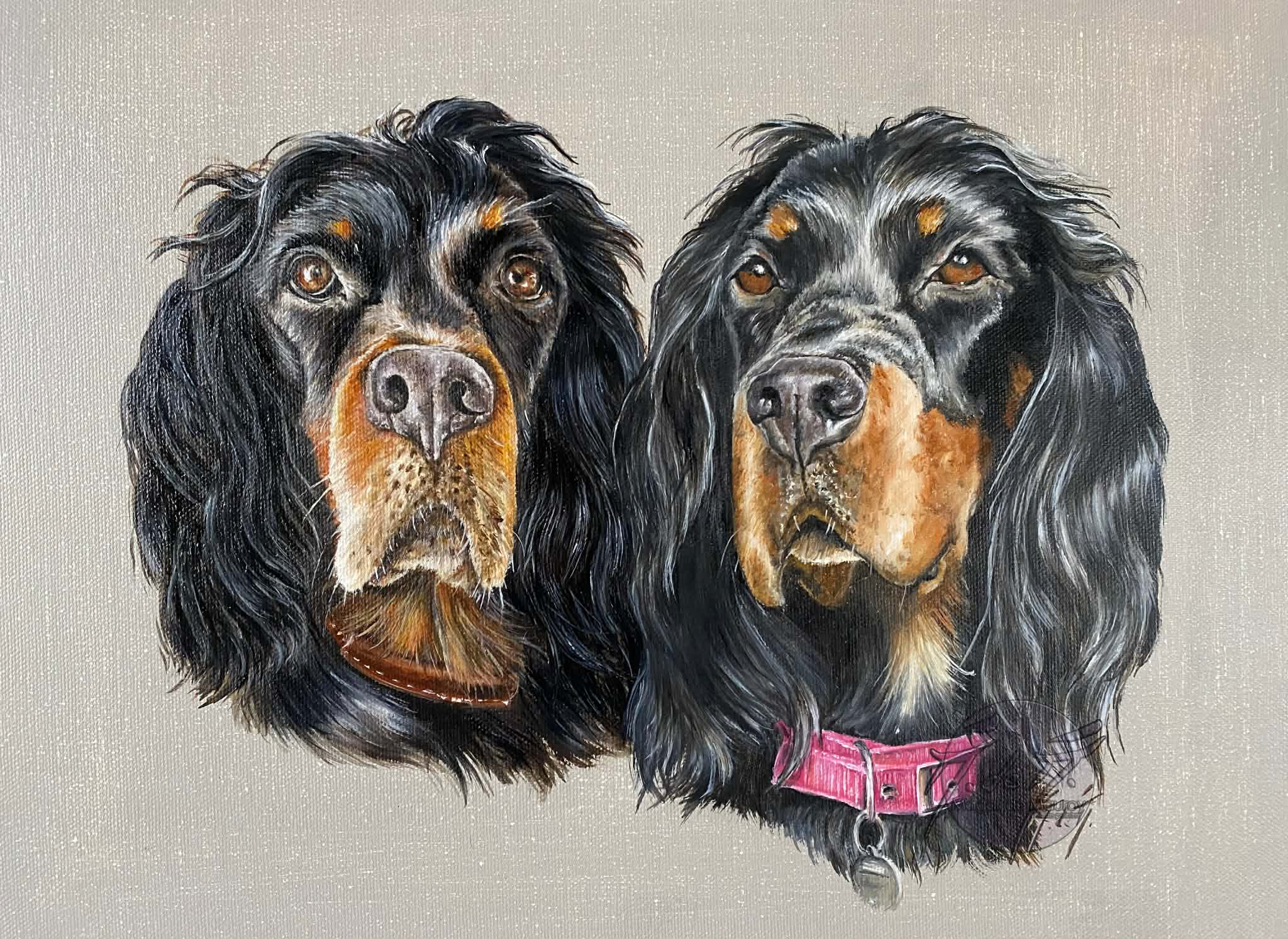 M&egrave;re et fille setter